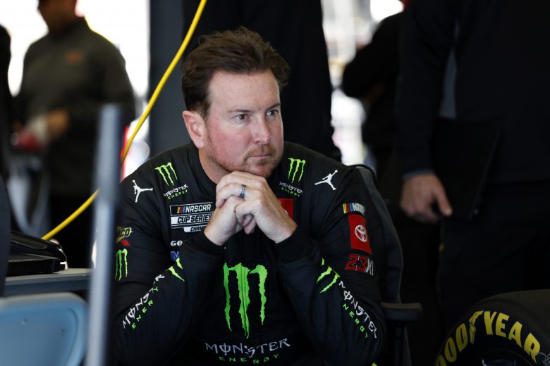 CONCORD, NORTH CAROLINA - NOVEMBER 17: Kurt Busch driver of the #45 23XI Racing Toyota waits in the garage area during NASCAR Cup Series Next Gen testing at Charlotte Motor Speedway on November 17, 2021 in Concord, North Carolina. (Photo by Grant Halverson/Getty Images) | Getty Images