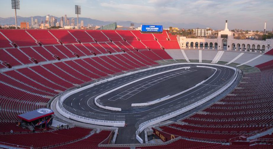 How NASCAR turned a football field into a race track NASCAR