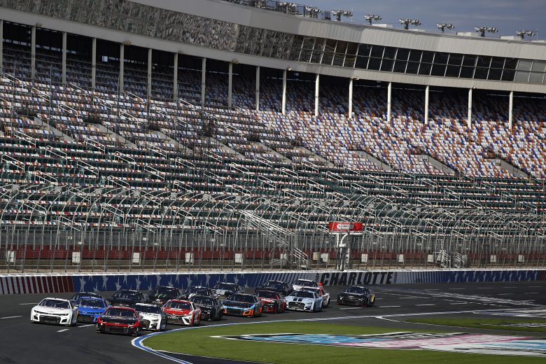 CONCORD, NORTH CAROLINA - DECEMBER 17: Tyler Reddick, driver of the #8 Richard Childress Racing Chevrolet, and William Byron, driver of the #24 Hendrick Motorsports Chevrolet, lead the field during the NASCAR Next Gen Test at Charlotte Motor Speedway on December 17, 2021 in Concord, North Carolina. (Photo by Jared C. Tilton/Getty Images) | Getty Images