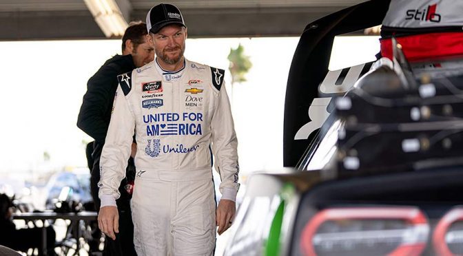 Featured Image for Dale Jr. finds positives in Daytona test, but rules out talk of a Cup return: ‘I’m done taking risks’