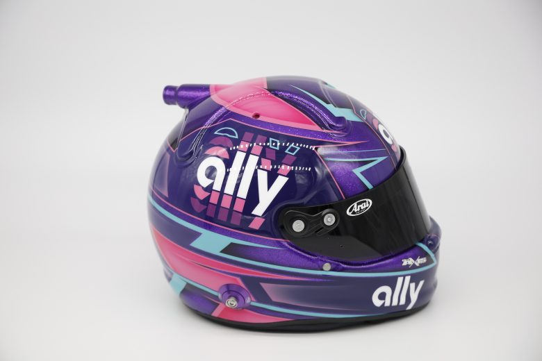 CONCORD, NORTH CAROLINA - JANUARY 18: A detail of the helmet of NASCAR driver Alex Bowman during NASCAR Production Days at Clutch Studios on January 18, 2022 in Concord, North Carolina. (Photo by Chris Graythen/Getty Images) | Getty Images
