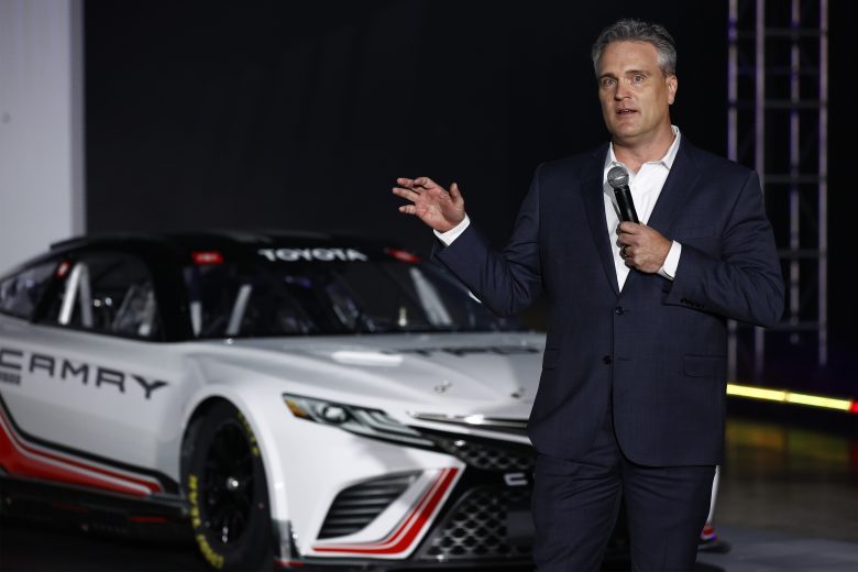 CHARLOTTE, NORTH CAROLINA - MAY 05: John Probst, SVP, Racing Innovation speaks during the unveiling of the seventh generation of the NASCAR Cup Series Chevrolet, Ford and Toyota cars during the NASCAR Next Gen Car Announcement on May 05, 2021 in Charlotte, North Carolina. (Photo by Jared C. Tilton/Getty Images) | Getty Images