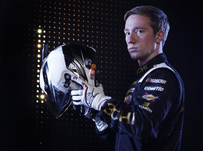 CONCORD, NORTH CAROLINA - JANUARY 19: NASCAR driver Tyler Reddick poses for a photo during NASCAR Production Days at Clutch Studios on January 19, 2022 in Concord, North Carolina. (Photo by Jared C. Tilton/Getty Images) | Getty Images