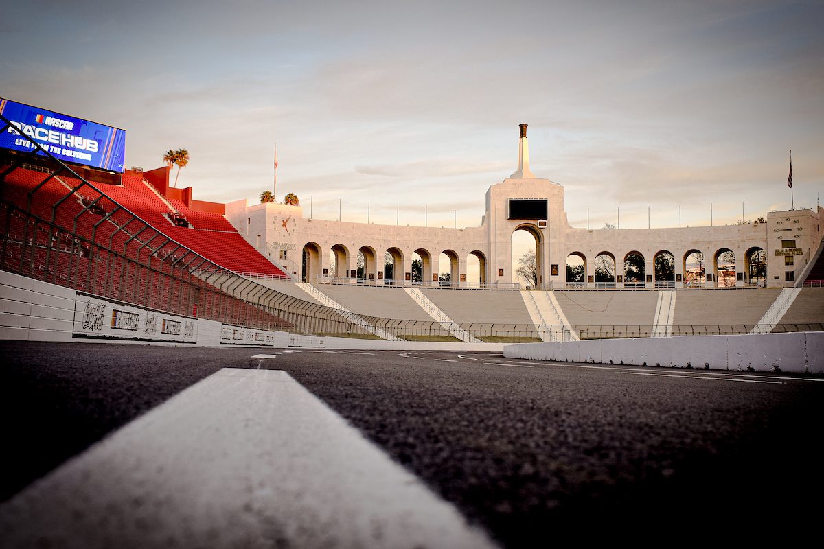 See how Busch Light Clash at the Coliseum track takes shape NASCAR