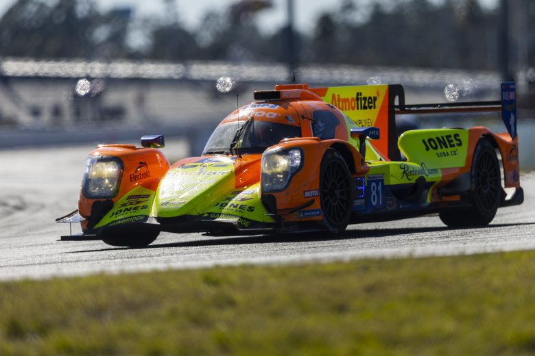 DAYTONA BEACH, FLORIDA - JANUARY 29: The #81 DragonSpeed USA LLC ORECA LMP2 07 of Eric Lux, Patricio O'Ward drives during the Rolex 24 at Daytona International Speedway on January 29, 2022 in Daytona Beach, Florida. (Photo by James Gilbert/Getty Images) | Getty Images