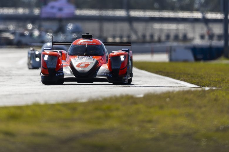 DAYTONA BEACH, FLORIDA - JANUARY 29: The #69 G-Drive Racing By APR ORECA LMP2 07 of John Falb USA (G) * James Allen AUS (P) Luca Ghiotto ITA (S) Tijmen van der Helm drives during the Rolex 24 at Daytona International Speedway on January 29, 2022 in Daytona Beach, Florida. (Photo by James Gilbert/Getty Images) | Getty Images