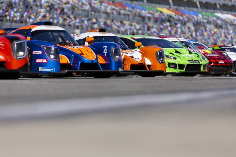 DAYTONA BEACH, FLORIDA - JANUARY 29: Cars sit on pit lane before the start of the Rolex 24 at Daytona International Speedway on January 29, 2022 in Daytona Beach, Florida. (Photo by James Gilbert/Getty Images) | Getty Images