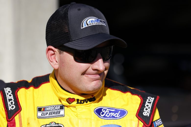CONCORD, NORTH CAROLINA - NOVEMBER 17: Michael McDowell driver of the #34 Front Row Motorsports Ford waits in the garage area during NASCAR Cup Series Next Gen testing at Charlotte Motor Speedway on November 17, 2021 in Concord, North Carolina. (Photo by Grant Halverson/Getty Images) | Getty Images