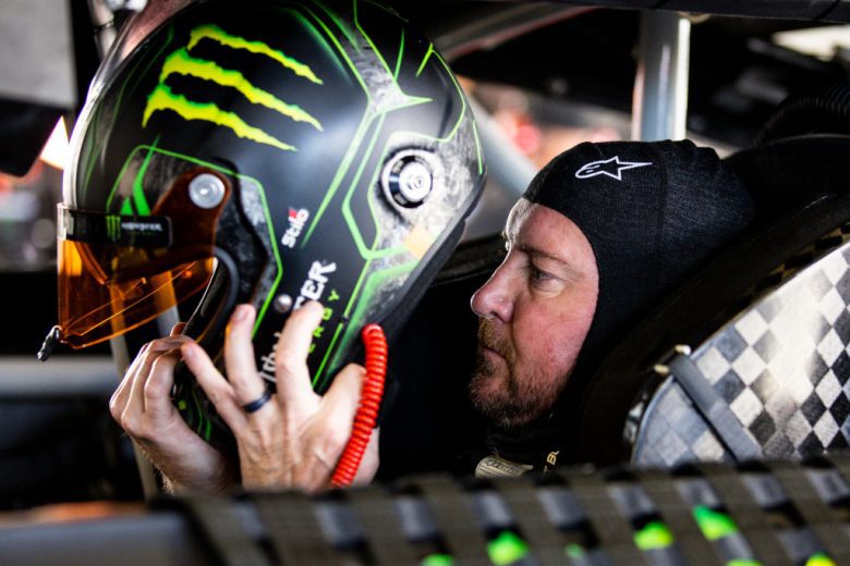 DAYTONA BEACH, FLORIDA - JANUARY 12: Kurt Busch, driver of the #45 23XI Racing Toyota looks on from his car during the NASCAR Next Gen Test at Daytona International Speedway on January 12, 2022 in Daytona Beach, Florida. (Photo by James Gilbert/Getty Images) | Getty Images