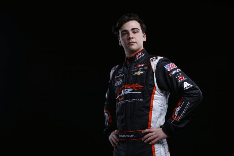 CONCORD, NORTH CAROLINA - JANUARY 18: NASCAR driver Sam Mayer poses for a photo during NASCAR Production Days at Clutch Studios on January 18, 2022 in Concord, North Carolina. (Photo by Jared C. Tilton/Getty Images) | Getty Images