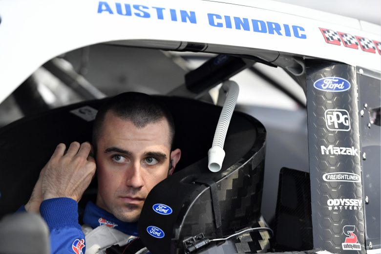 MARTINSVILLE, VIRGINIA - OCTOBER 30: Austin Cindric, driver of the #22 Carquest Auto Parts Ford, prepares for the NASCAR Xfinity Series Dead on Tools 250 at Martinsville Speedway on October 30, 2021 in Martinsville, Virginia. (Photo by Logan Riely/Getty Images) | Getty Images