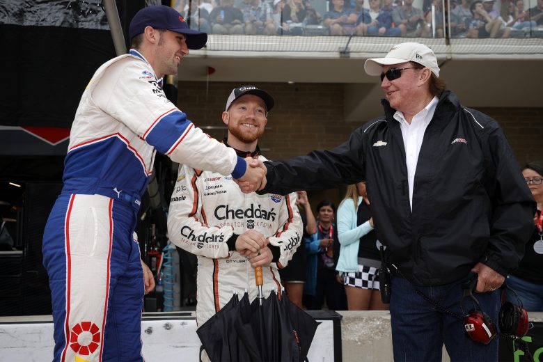 AUSTIN, TEXAS - MAY 23: (L-R) Austin Cindric, driver of the #33 Pirtek Ford, Tyler Reddick, driver of the #8 Cheddar's Chevrolet, and team owner, Richard Childress talk on the grid prior to the NASCAR Cup Series EchoPark Texas Grand Prix at Circuit of The Americas on May 23, 2021 in Austin, Texas. (Photo by Chris Graythen/Getty Images) | Getty Images