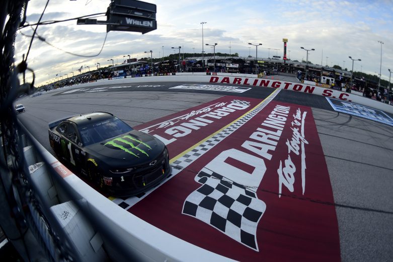 DARLINGTON, SOUTH CAROLINA - MAY 17: Kurt Busch, driver of the #1 Monster Energy Chevrolet, races during the NASCAR Cup Series The Real Heroes 400 at Darlington Raceway on May 17, 2020 in Darlington, South Carolina. NASCAR resumes the season after the nationwide lockdown due to the ongoing coronavirus (COVID-19). (Photo by Jared C. Tilton/Getty Images) | Getty Images