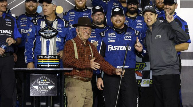 Featured image for Chris Buescher, Brad Keselowski sweep Bluegreen Vacations Duels at Daytona