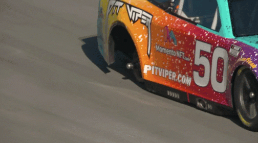 Ah, there’s the owner of the missing tire. That’ll be a penalty for Kaz Grala’s team.