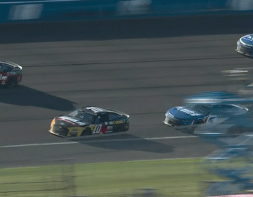 The Next Gen car is a handful, but this was an expert-level save by Aric Almirola.