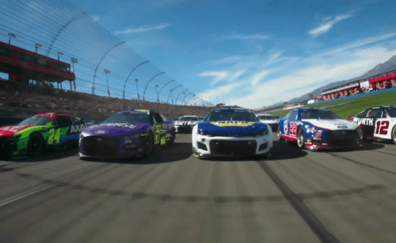 It’s a five-wide pace lap salute to the fans, but it probably won’t be long for the drivers to span out five-abreast at race pace.