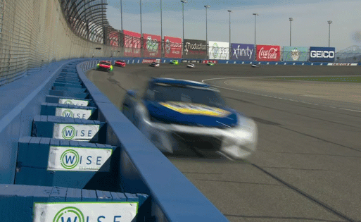 Around goes Rowdy.