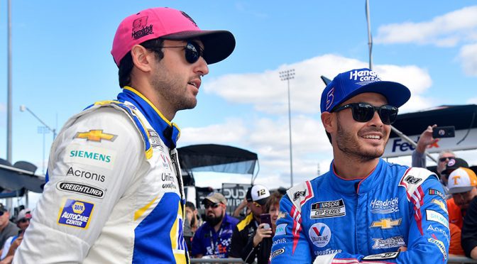 Featured Image for Larson block squeezes teammate Elliott into wall: ‘What the (expletive) is he doing, man?’