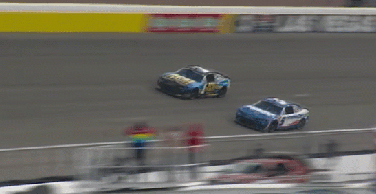 Kyle Larson’s got a handful.