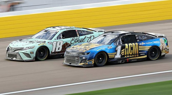 Featured image for Ross Chastain savors third-place run after flirting with Vegas victory