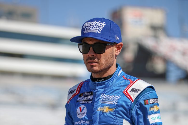 LAS VEGAS, NEVADA - MARCH 05: Kyle Larson, driver of the #5 HendrickCars.com Chevrolet, walks the grid during practice for NASCAR Cup Series Pennzoil 400 at Las Vegas Motor Speedway on March 05, 2022 in Las Vegas, Nevada. (Photo by Meg Oliphant/Getty Images) | Getty Images