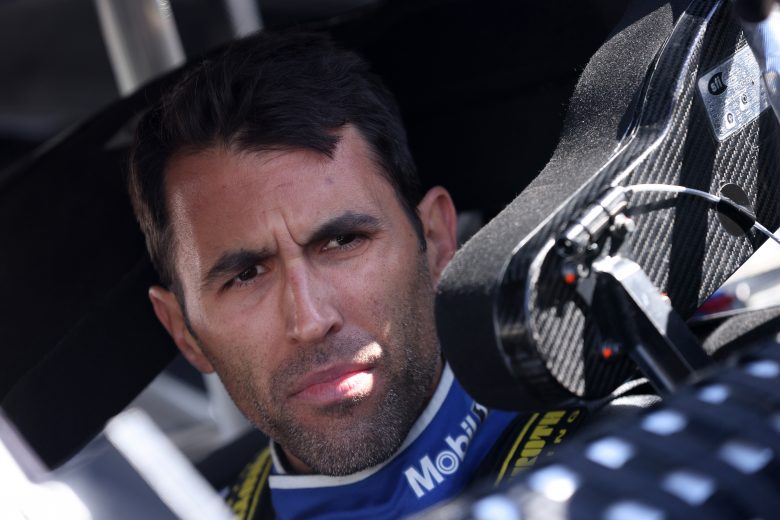 LAS VEGAS, NEVADA - MARCH 05: Aric Almirola, driver of the #10 Mobil 1 Ford, sits in his car during practice for NASCAR Cup Series Pennzoil 400 at Las Vegas Motor Speedway on March 05, 2022 in Las Vegas, Nevada. (Photo by Dylan Buell/Getty Images) | Getty Images