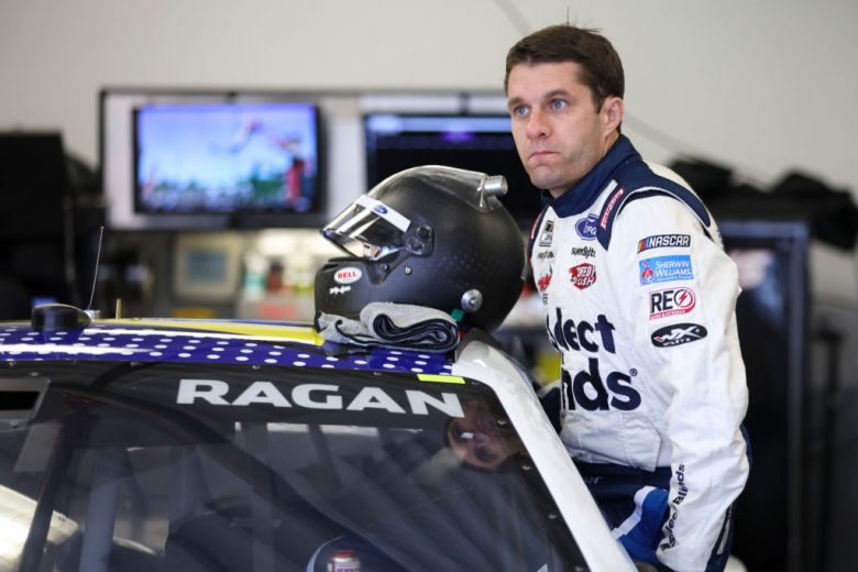 DAYTONA BEACH, FLORIDA - FEBRUARY 15: David Ragan, driver of the #15 Select Blinds Ford, gets in his car in the garage area during practice for the NASCAR Cup Series 64th Annual Daytona 500 at Daytona International Speedway on February 15, 2022 in Daytona Beach, Florida. (Photo by James Gilbert/Getty Images) | Getty Images