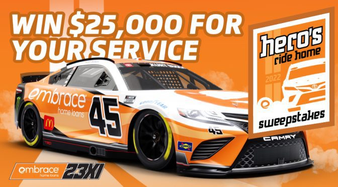 Featured Image for Embrace Home Loans, Kurt Busch partner for sweepstakes for veterans