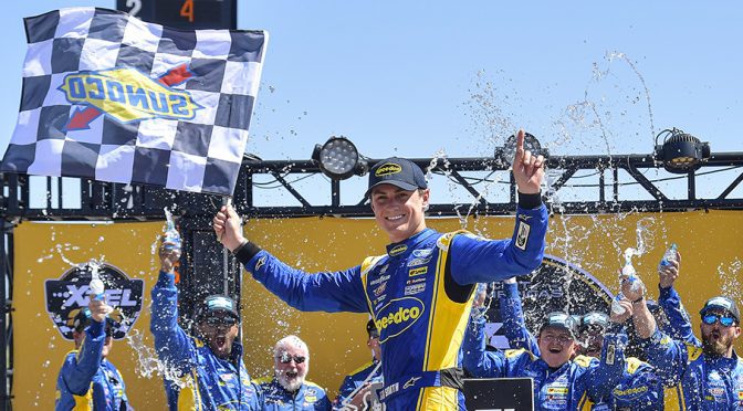 Featured image for Zane Smith emerges from double-overtime dustup to win Truck Series race at COTA