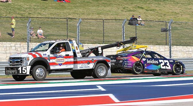 Featured image for 23XI Racing No. 23 team hit with suspensions after losing wheel at COTA