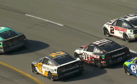 They say three-wide rarely works at short tracks. Didn’t work this time.