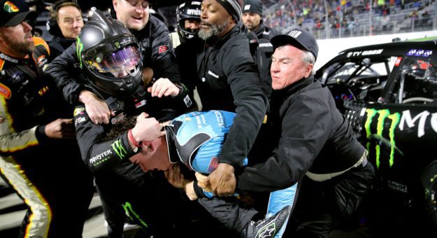 Ty Gibbs, Sam Mayer tussle on pit road after Martinsville race