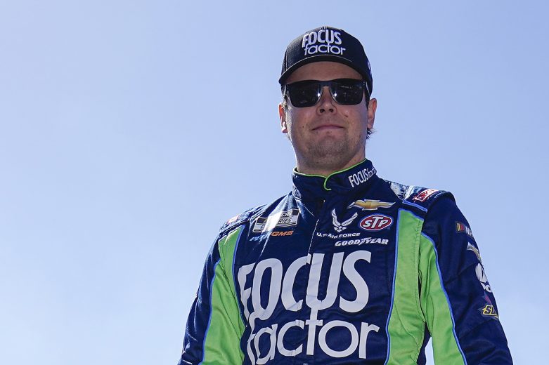RICHMOND, VIRGINIA - APRIL 03: Erik Jones, driver of the #43 FOCUSfactor Chevrolet, walks onstage during driver intros prior to the NASCAR Cup Series Toyota Owners 400 at Richmond Raceway on April 03, 2022 in Richmond, Virginia. (Photo by Jacob Kupferman/Getty Images) | Getty Images