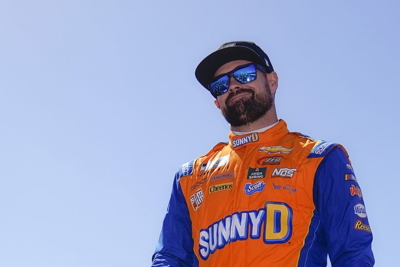 RICHMOND, VIRGINIA - APRIL 03: Ricky Stenhouse Jr., driver of the #47 SunnyD Chevrolet, walks onstage during driver intros prior to the NASCAR Cup Series Toyota Owners 400 at Richmond Raceway on April 03, 2022 in Richmond, Virginia. (Photo by Jacob Kupferman/Getty Images) | Getty Images