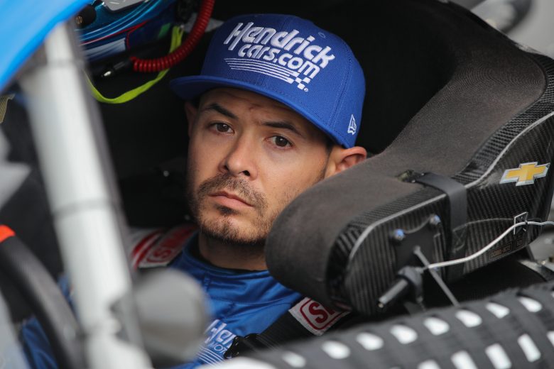 MARTINSVILLE, VIRGINIA - APRIL 08: Kyle Larson, driver of the #5 HendrickCars.com Chevrolet, sits in his car during qualifying for the NASCAR Cup Series Blue-Emu Maximum Pain Relief 400 at Martinsville Speedway on April 08, 2022 in Martinsville, Virginia. (Photo by Meg Oliphant/Getty Images) | Getty Images