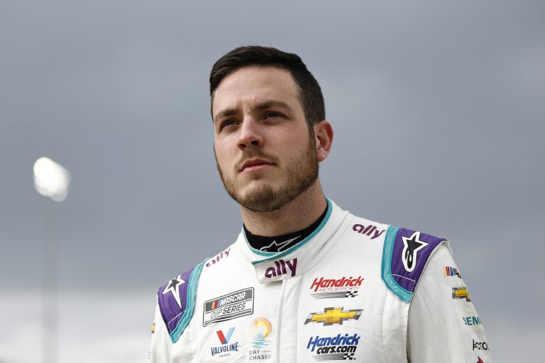 MARTINSVILLE, VIRGINIA - APRIL 08: Alex Bowman, driver of the #48 Ally Chevrolet, walks the grid during qualifying for the NASCAR Cup Series Blue-Emu Maximum Pain Relief 400 at Martinsville Speedway on April 08, 2022 in Martinsville, Virginia. (Photo by Jared C. Tilton/Getty Images) | Getty Images
