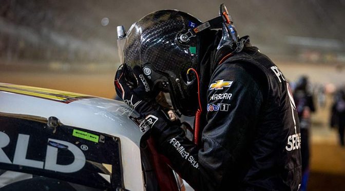 Featured Image for Carson Hocevar loses lead in closing laps, falls second on Bristol’s dirt: ‘I could have cried’