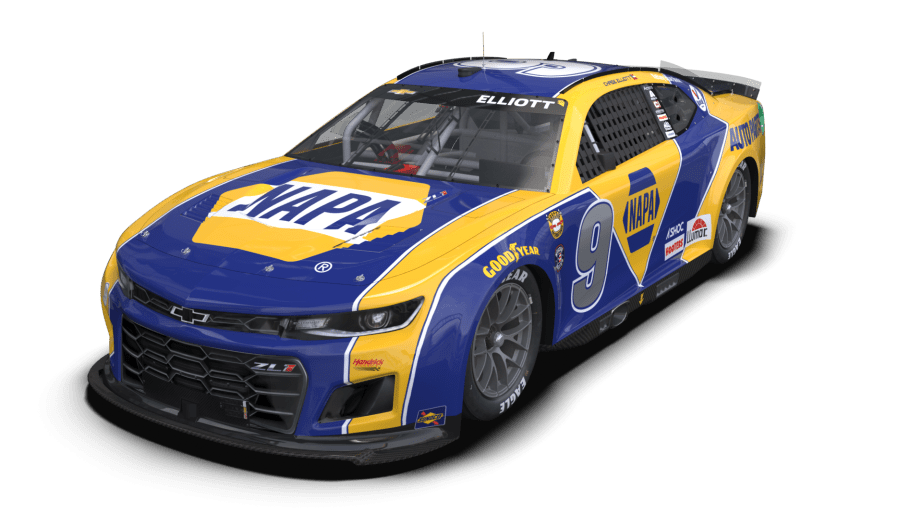 First look Chase Elliott Darlington throwback paint scheme NASCAR