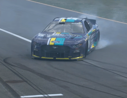 It’s nice to put on a little burnout show for the fans, but it’s not advised to do so under green-flag conditions during Stage 1.