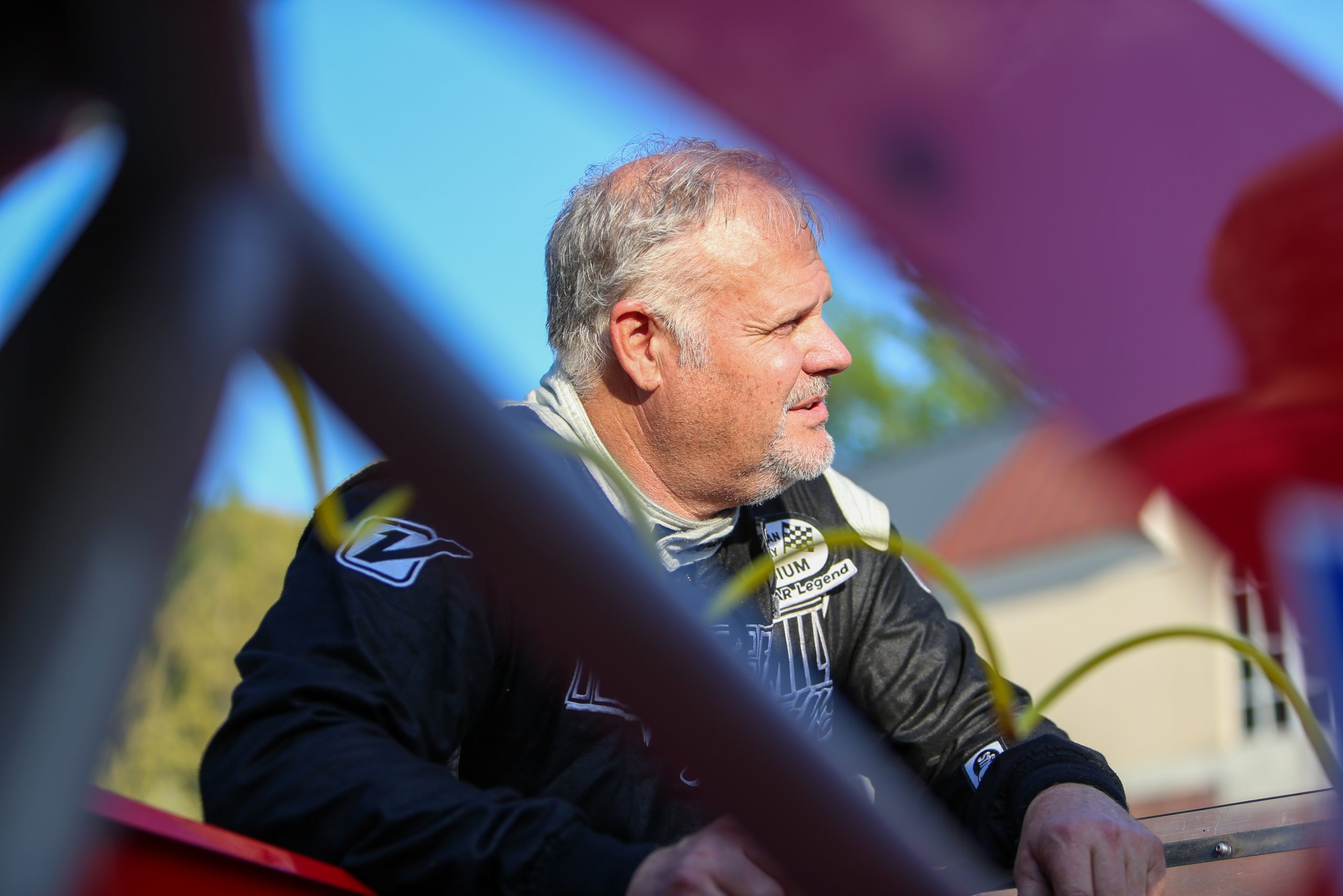 Chris Fleming at Bowman Gray Stadium in Winston-Salem, North Carolina, on April 23, 2022. (Adam Fenwick/NASCAR)