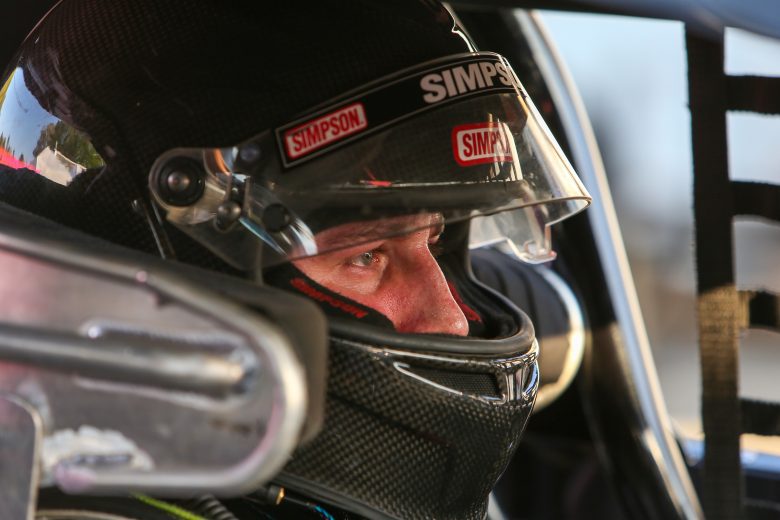 Junior Snow at Bowman Gray Stadium in Winston-Salem, North Carolina, on April 23, 2022. (Adam Fenwick/NASCAR)