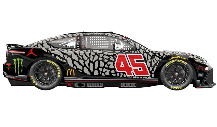 First look Kurt Busch's 23XI Racing Jordan Brand No. 45 NASCAR