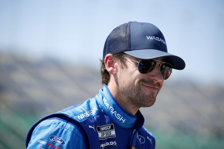 KANSAS CITY, KANSAS - MAY 14: Ryan Blaney, driver of the #12 Wabash Ford, walks the grid during practice for the NASCAR Cup Series AdventHealth 400 at Kansas Speedway on May 14, 2022 in Kansas City, Kansas. (Photo by Sean Gardner/Getty Images) | Getty Images