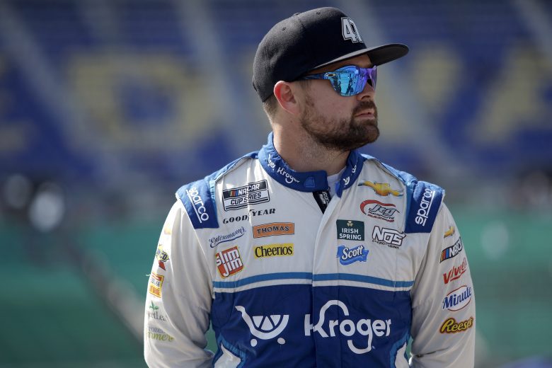 KANSAS CITY, KANSAS - MAY 14: Ricky Stenhouse Jr., driver of the #47 Dillons/Louisiana Hot Sauce Chevrolet, looks on during practice for the NASCAR Cup Series AdventHealth 400 at Kansas Speedway on May 14, 2022 in Kansas City, Kansas. (Photo by Sean Gardner/Getty Images) | Getty Images