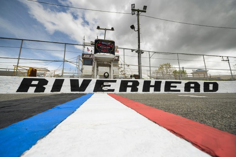 Riverhead Raceway signage during the Miller Lite 200 for the Whelen Modified Tour at Riverhead Raceway on May 14, 2022 in Riverhead, New York. (Mike Lawrence/NASCAR)