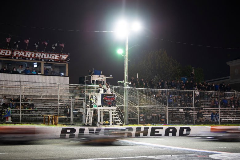 Riverhead Raceway signage during the Miller Lite 200 for the Whelen Modified Tour at Riverhead Raceway on May 14, 2022 in Riverhead, New York. (Mike Lawrence/NASCAR)