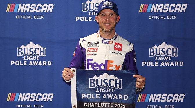Featured image for Qualifying, practice recap: Denny Hamlin earns Busch Light Pole Award for Coca-Cola 600