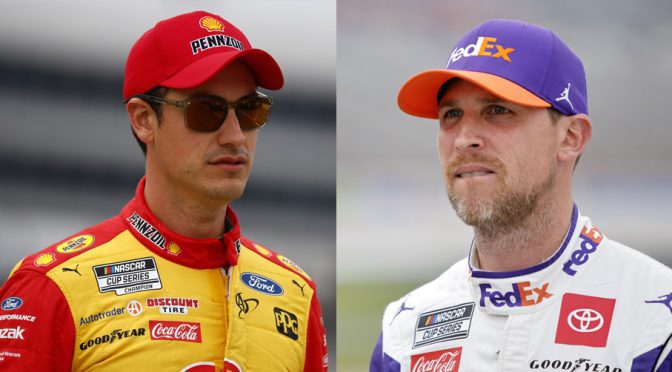 Denny Hamlin, Joey Logano react to last week’s pit-road incident