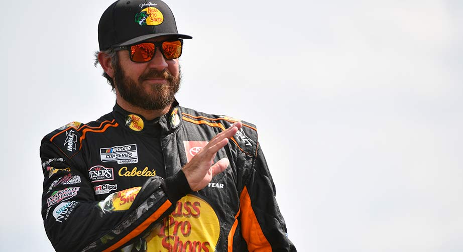Martin Truex Jr. waves